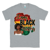 Heather Grey i am black history Classic Tee - texasbilliewilder