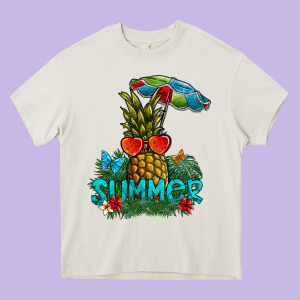 Summer Heavy Core Tee Designed By Cowhidedigitalart