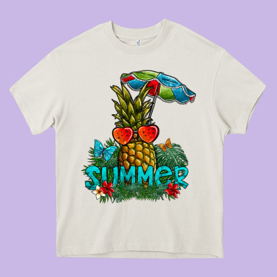 Summer Heavy Core Tee Designed By Cowhidedigitalart