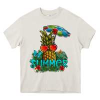 Cream Summer Heavy Core Tee - CowhideDigitalArt