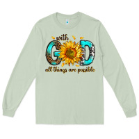 Matcha with god all things possible Long Sleeve Tee - RanaPortraitStore