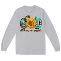 Moon Dust with god all things possible Long Sleeve Tee - RanaPortraitStore