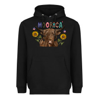 Black Moorica Heavyweight Hoodie - CowhideDigitalArt