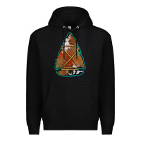 Black cowhide rusty arrowhead Premium Hoodie - Jasminsmagicworld