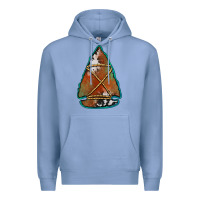 Colony Blue cowhide rusty arrowhead Premium Hoodie - Jasminsmagicworld