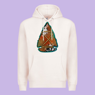 Cowhide Rusty Arrowhead Premium Hoodie Designed By Jasminsmagicworld