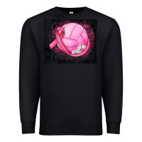 Black breast cancer volleyball Premium Sweatshirt - JahusDesignShop