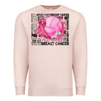 Pale Pink breast cancer volleyball Premium Sweatshirt - JahusDesignShop
