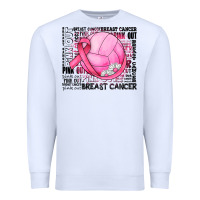 White breast cancer volleyball Premium Sweatshirt - JahusDesignShop
