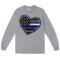Heather Grey police heart Long Sleeve Tee - RanaPortraitStore