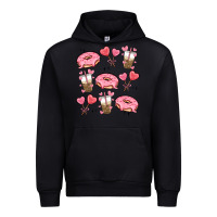 Black valentines day doodles Urban Hoodie - MaliasSmallBusiness