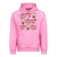 Fuchsia Pink valentines day doodles Urban Hoodie - MaliasSmallBusiness