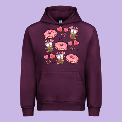 Valentines Day Doodles Urban Hoodie Designed By Maliassmallbusiness