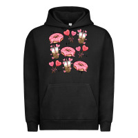 Pigment Black valentines day doodles Urban Hoodie - MaliasSmallBusiness