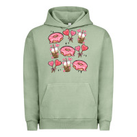 Pigment Oil Green valentines day doodles Urban Hoodie - MaliasSmallBusiness