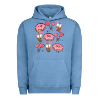 Pigment Pebble Blue valentines day doodles Urban Hoodie - MaliasSmallBusiness