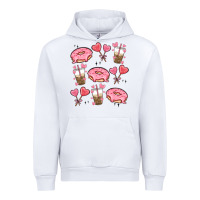 White valentines day doodles Urban Hoodie - MaliasSmallBusiness