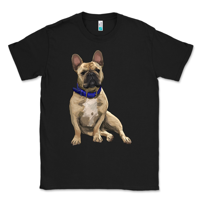 French Bulldog With Royal Blue Classic Tee by RanaPortraitStore | Teevron