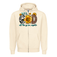 Sandshell with god all things are possible sunflower Zipper Hoodie - Zillion Design Studio