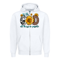 White with god all things are possible sunflower Zipper Hoodie - Zillion Design Studio