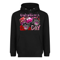 Black valentines day monster truck Heavyweight Hoodie - RacoonDesign