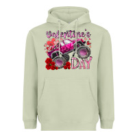 Matcha valentines day monster truck Heavyweight Hoodie - RacoonDesign