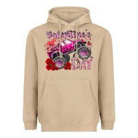 Mushroom valentines day monster truck Heavyweight Hoodie - RacoonDesign