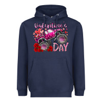 Navy valentines day monster truck Heavyweight Hoodie - RacoonDesign