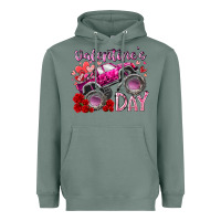 Sage valentines day monster truck Heavyweight Hoodie - RacoonDesign