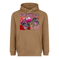 Valentines Day Monster Truck Heavyweight Hoodie | Teevron