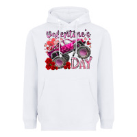 White valentines day monster truck Heavyweight Hoodie - RacoonDesign
