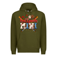 Army Green ballpark mini Premium Hoodie - AdoDesignShop