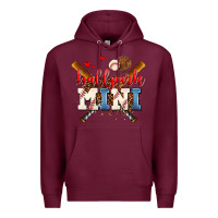 Burgundy ballpark mini Premium Hoodie - AdoDesignShop