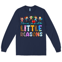 Navy i love my job for all the little reason Long Sleeve Tee - RanaPortraitStore