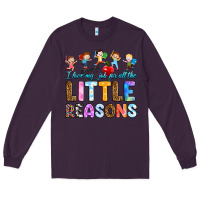 Plum i love my job for all the little reason Long Sleeve Tee - RanaPortraitStore
