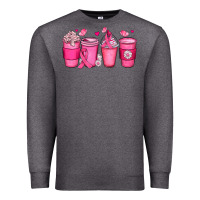 Charcoal Heather breast cancer coffee cups Premium Sweatshirt - JahusDesignShop