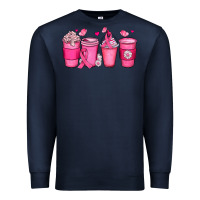 Navy breast cancer coffee cups Premium Sweatshirt - JahusDesignShop