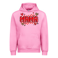 Fuchsia Pink valentine mama Urban Hoodie - MaliasSmallBusiness