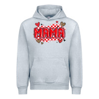 Heather Grey valentine mama Urban Hoodie - MaliasSmallBusiness