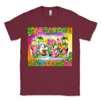 Burgundy summer coffee cups Classic Tee - Zillion Design Studio