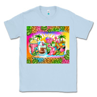 Dusty Blue summer coffee cups Classic Tee - Zillion Design Studio