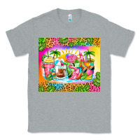 Heather Grey summer coffee cups Classic Tee - Zillion Design Studio