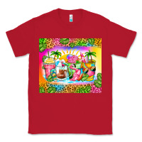 Red summer coffee cups Classic Tee - Zillion Design Studio