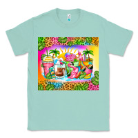 Seafoam summer coffee cups Classic Tee - Zillion Design Studio