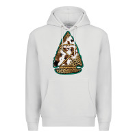 Dove Grey cowhide leopard arrowhead Premium Hoodie - Jasminsmagicworld