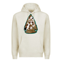 Oatmeal Heather cowhide leopard arrowhead Premium Hoodie - Jasminsmagicworld