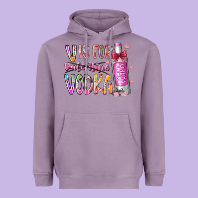 Vis For Valentine Vodka Heavyweight Hoodie Designed By Racoondesign