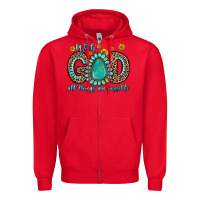 Red with god all things are possible gemstone Zipper Hoodie - Zillion Design Studio