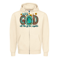Sandshell with god all things are possible gemstone Zipper Hoodie - Zillion Design Studio