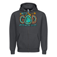 Smoke with god all things are possible gemstone Zipper Hoodie - Zillion Design Studio